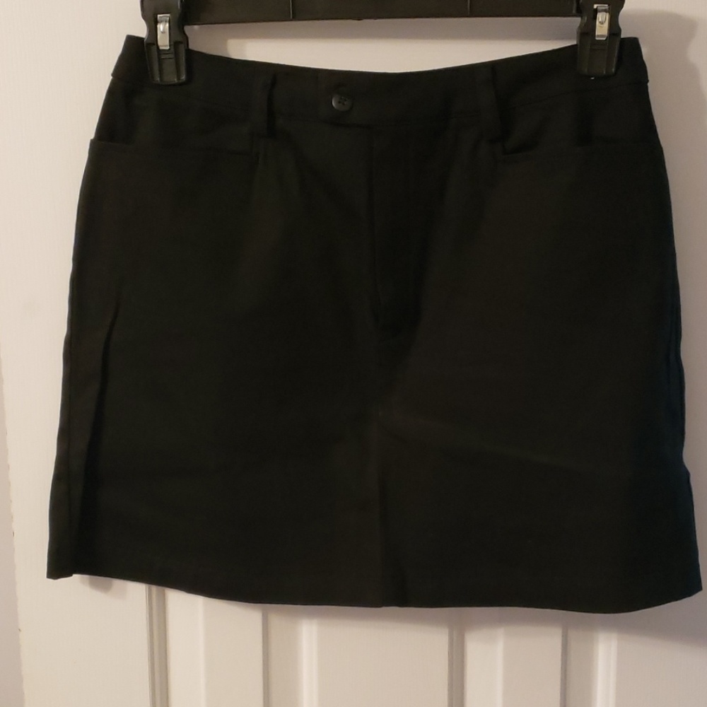 Black mini skirt